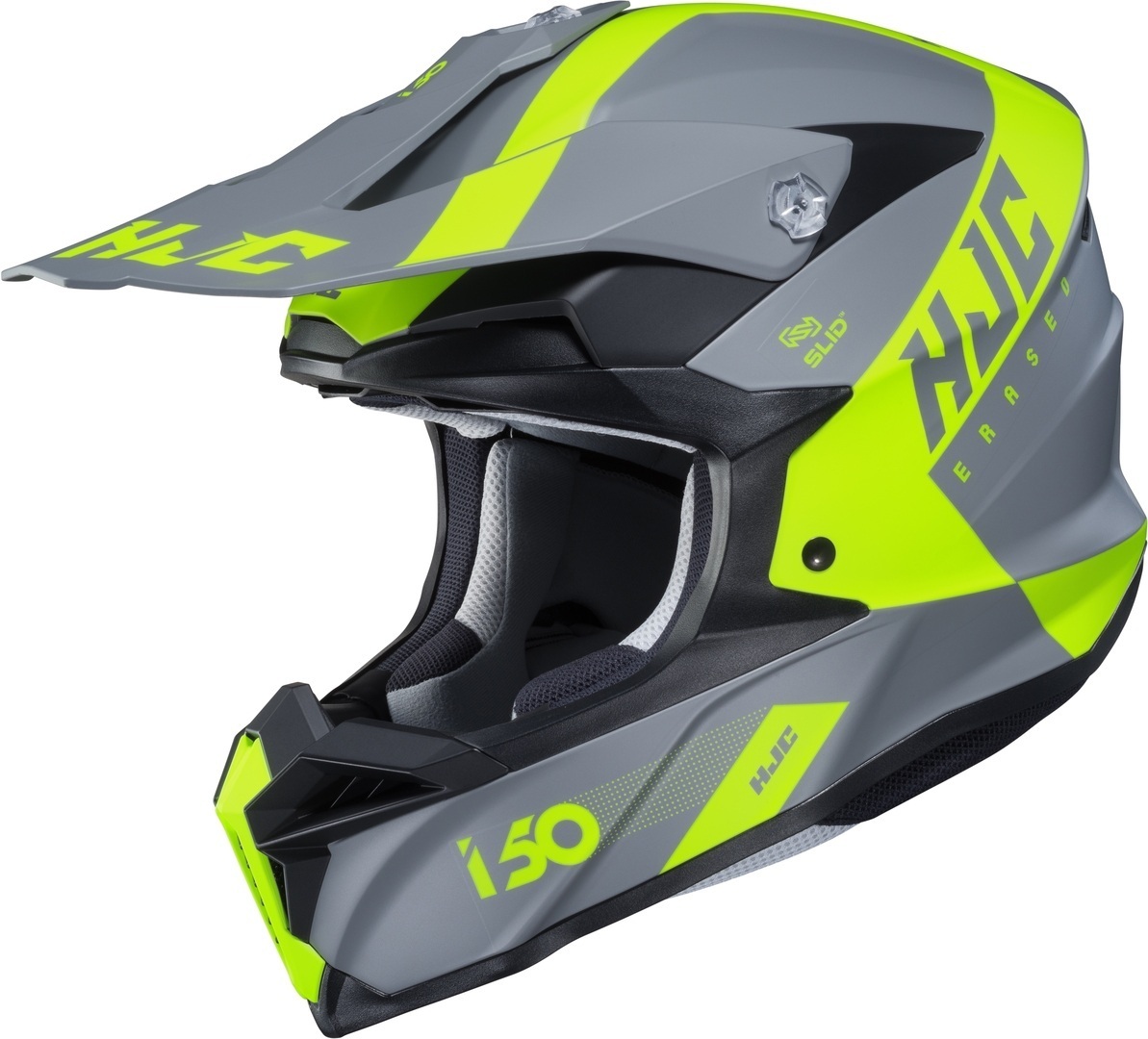 HJC i50 Erased Cască de motocross gri/galben XS (53/54) Figura 1