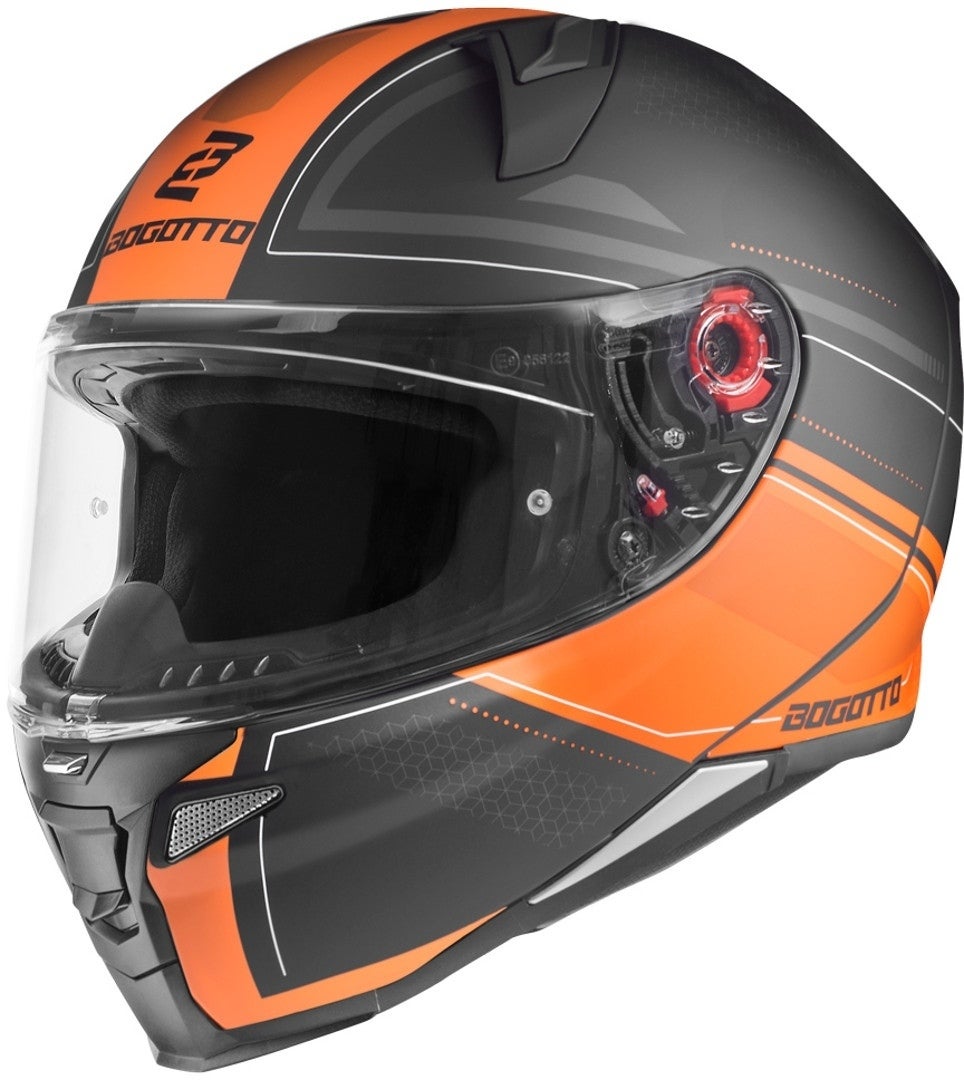 Bogotto FF110 Cinder Hjelm sort mat/orange S Figur 2