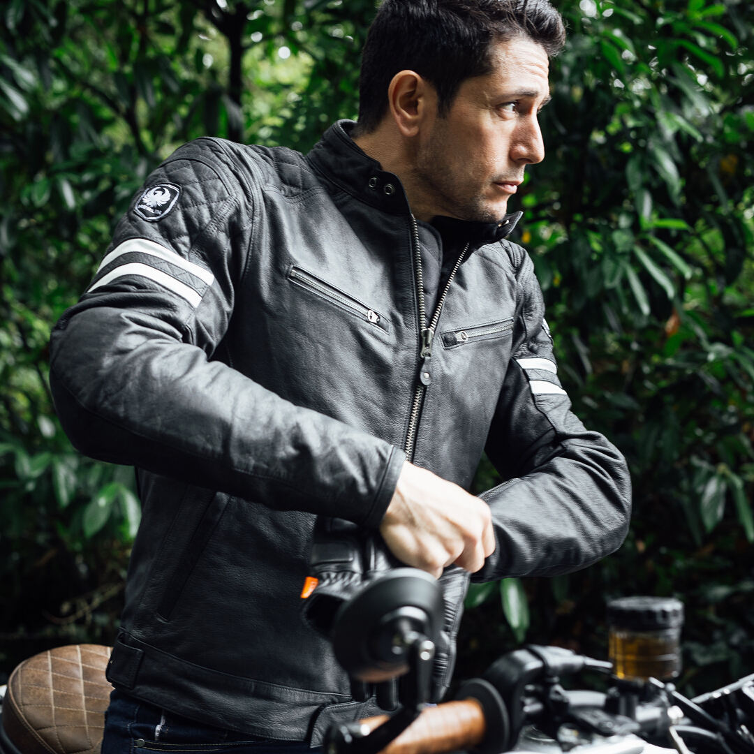 Side view of Merlin Hixon II D3O Motorcycle Leather Jacket