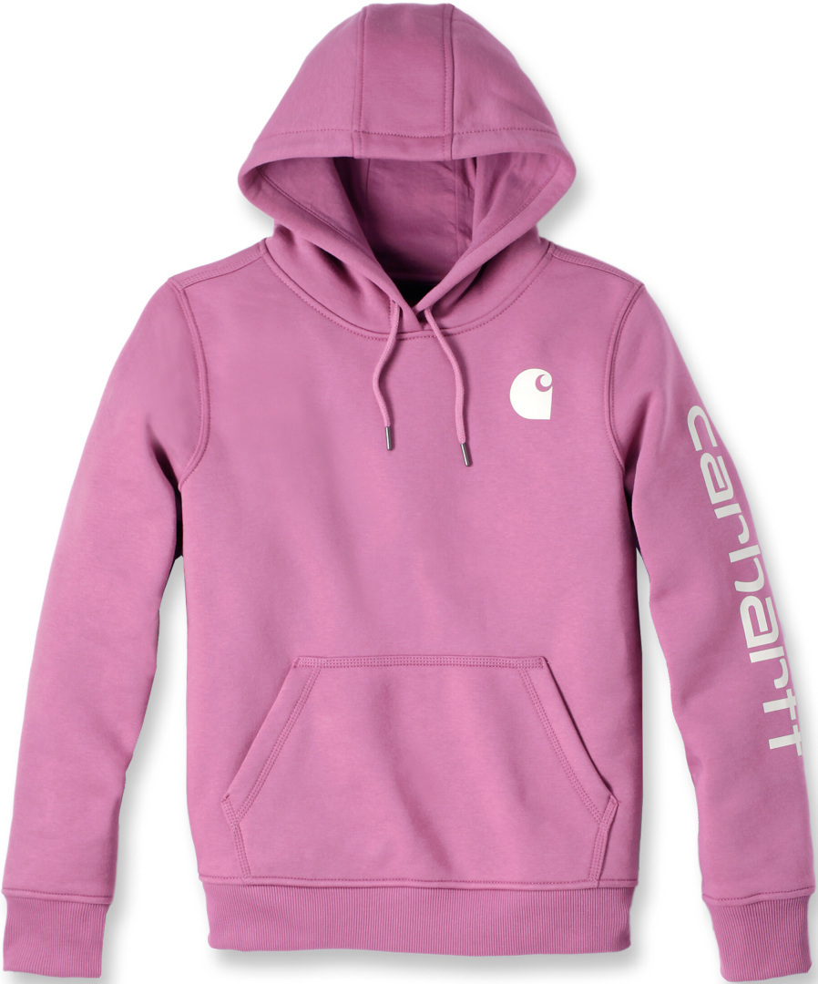 Carhartt Clarksburg Logo Hanorac pentru doamne roz/alb XS Figura 1