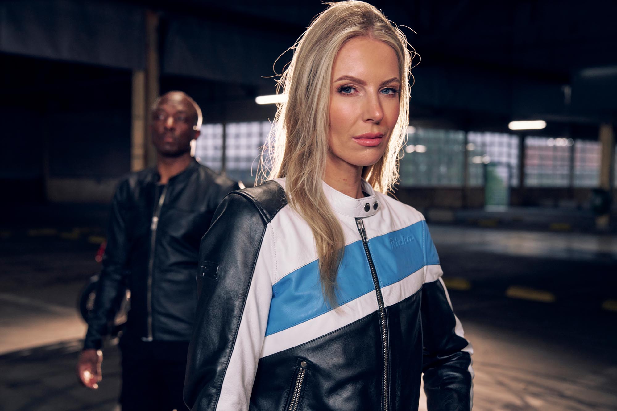Side view of Richa Paige Ladies Motorcycle Leather Jacket