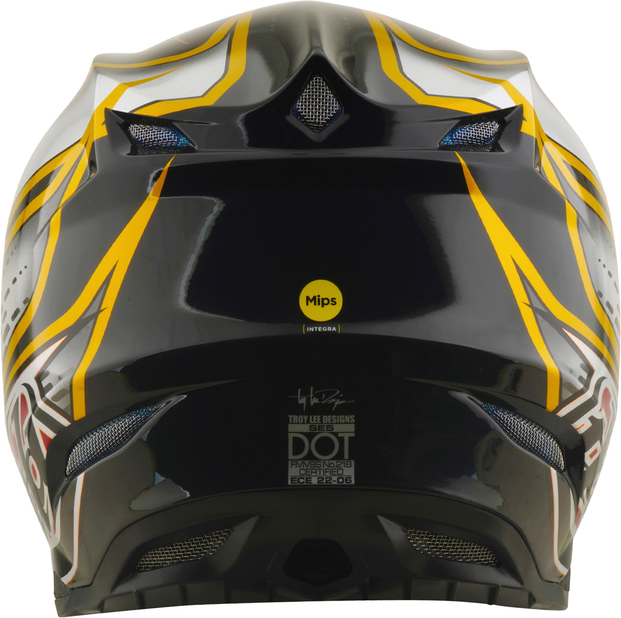 Side view of Troy Lee Designs SE5 Composite MIPS Wings Motocross Helmet