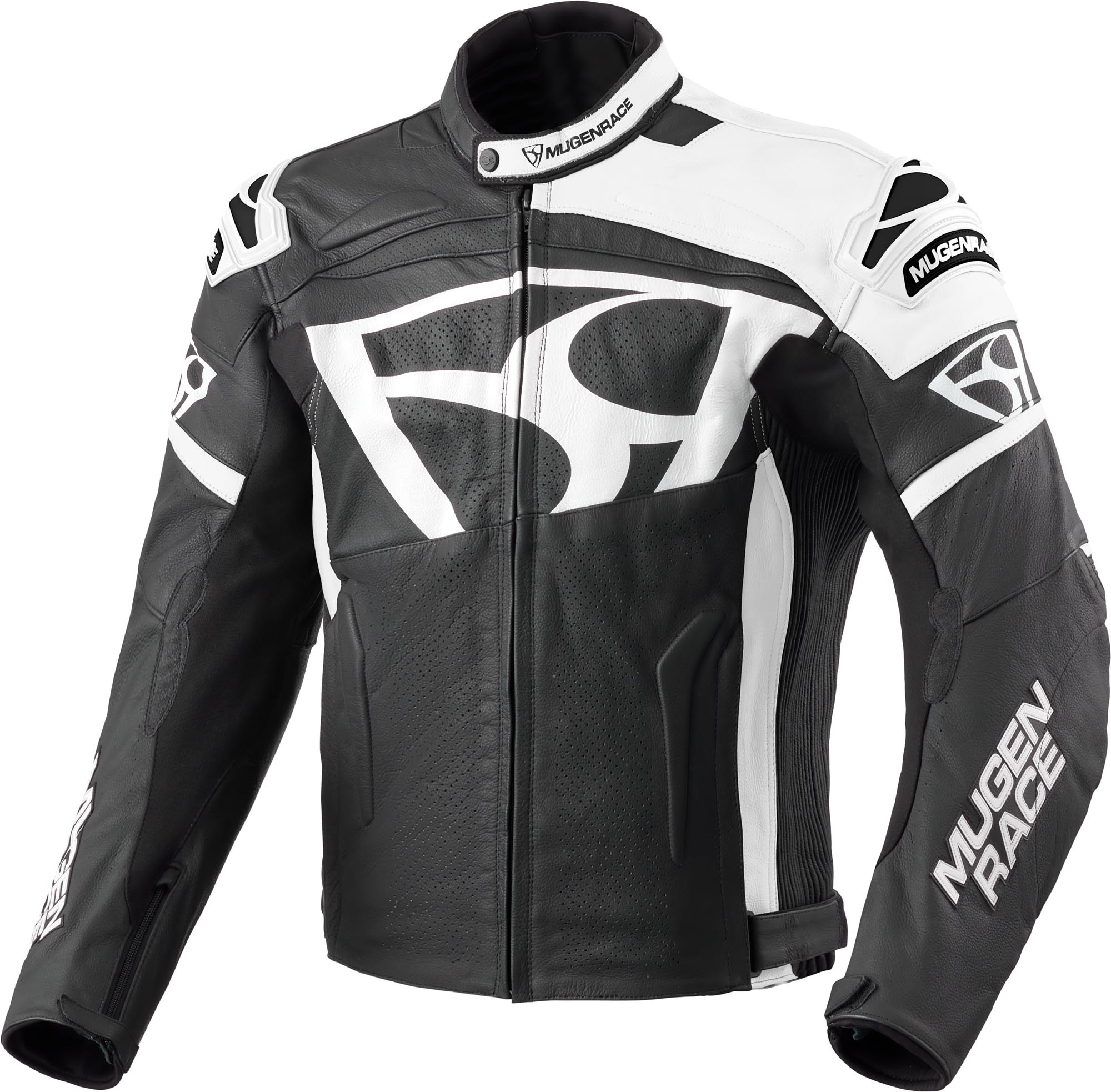 MUGENRACE Aggressore Motorcycle Leather Jacket black/white 54 Figure 1