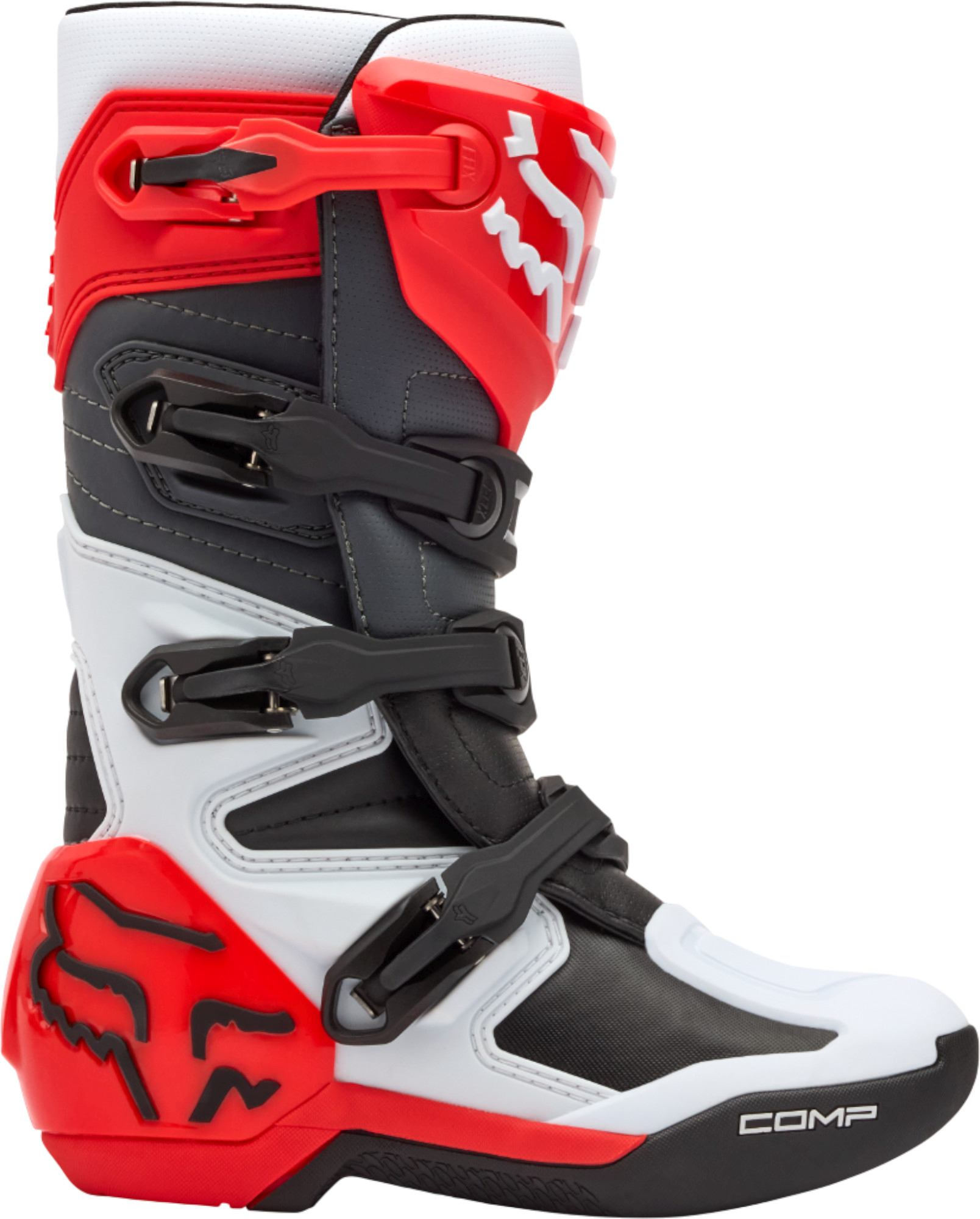 FOX Comp Botas de motocross para jóvenes blanco/rojo 8 Figura 2