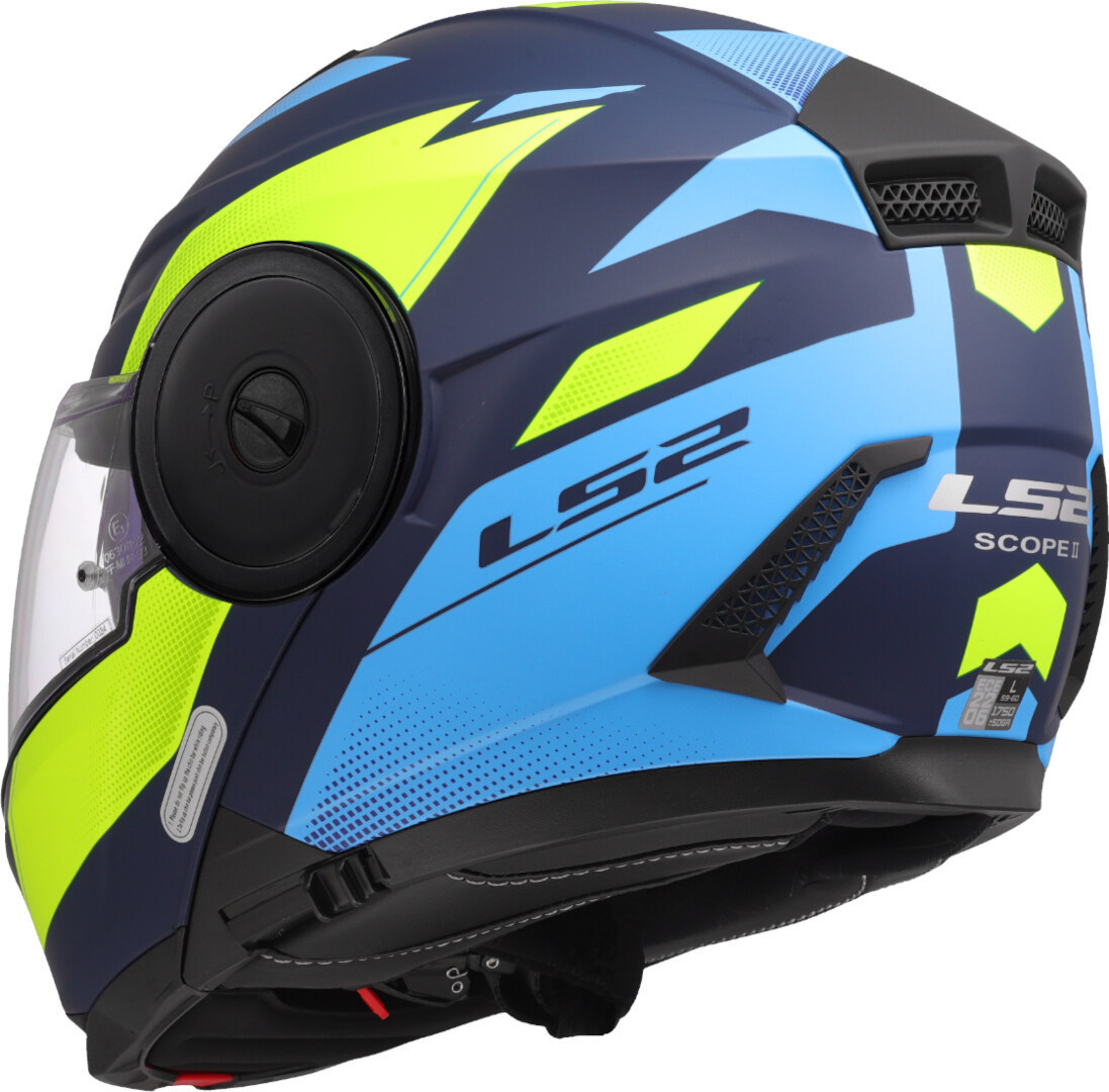 LS2 FF902 Scope II Duria Capacete azul fosco/amarelo neon L (59/60) Figura 3