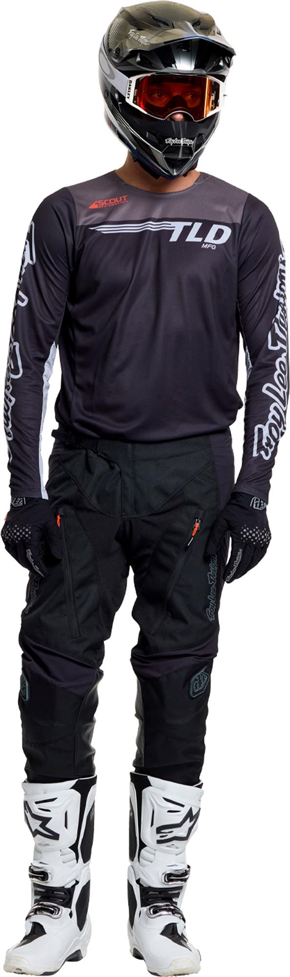 Troy Lee Designs Scout GP Pro Winged Мотокрос фланелка черно M Фигура 14