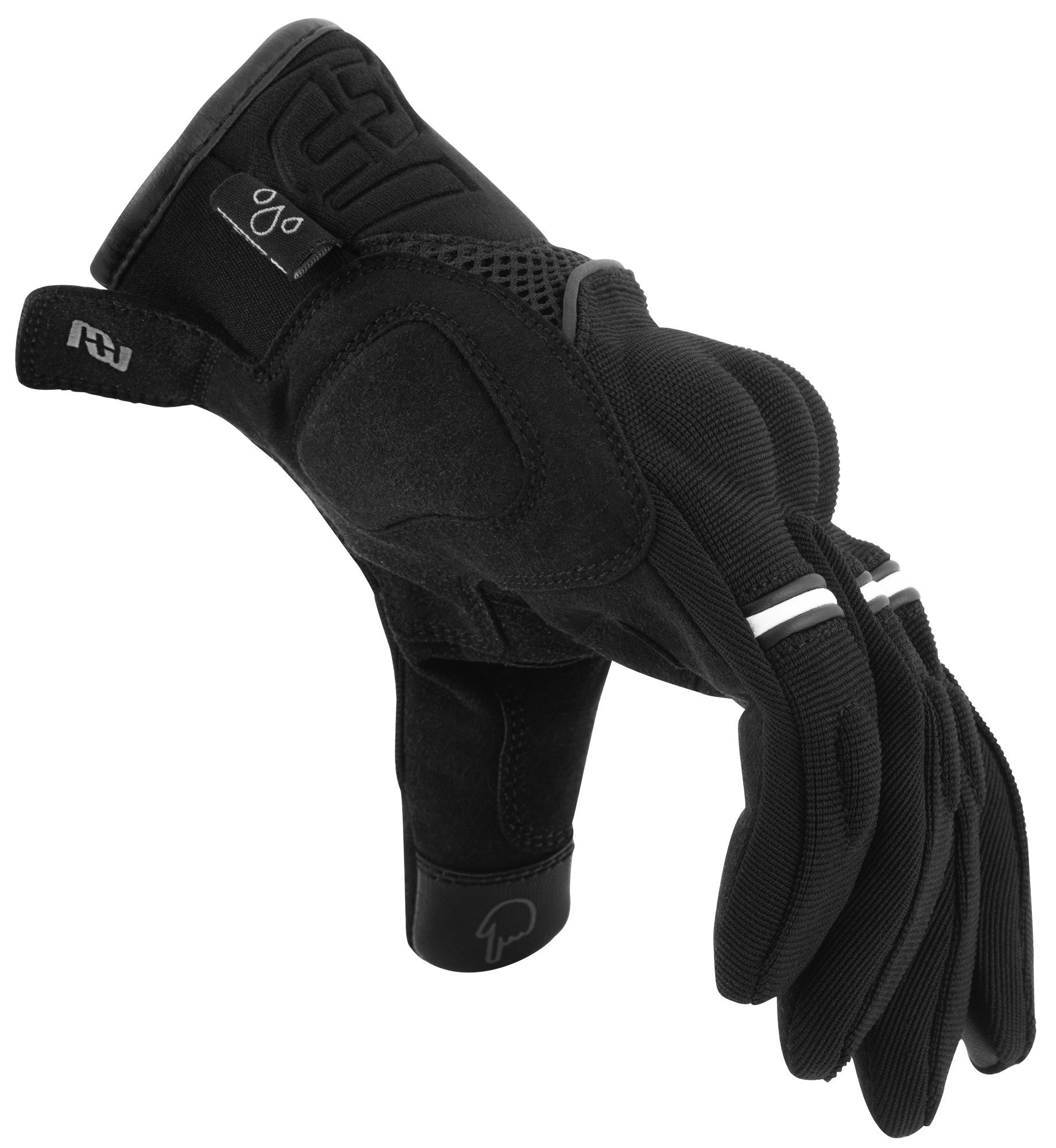 Bogotto Clutch-RS Motorcykel handsker Sort/hvid L Figur 4