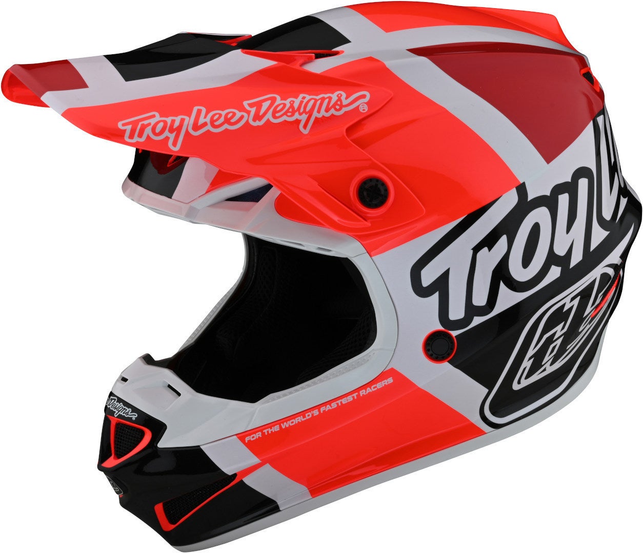 Troy Lee Designs SE4 Polyacrylite MIPS Quattro Motocross Helm orange/rot S (55/56) Abbildung 1