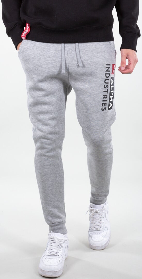 Alpha Industries Block-Logo Jogginghose grau L Abbildung 1
