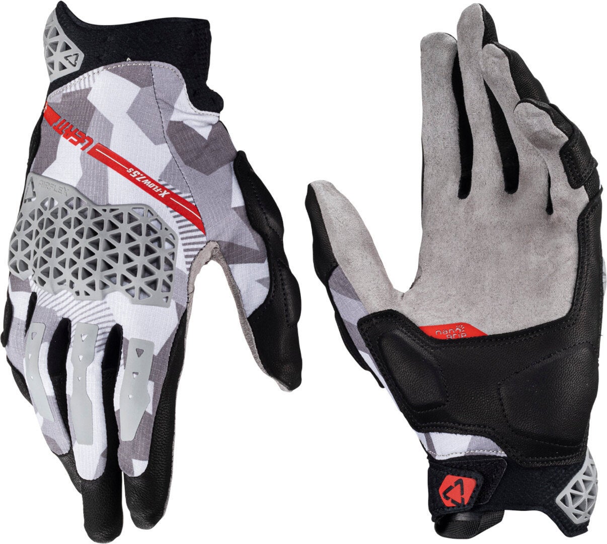 Leatt ADV X-Flow 7.5 Camo Short Motorcykel handsker grå/sort M Figur 1