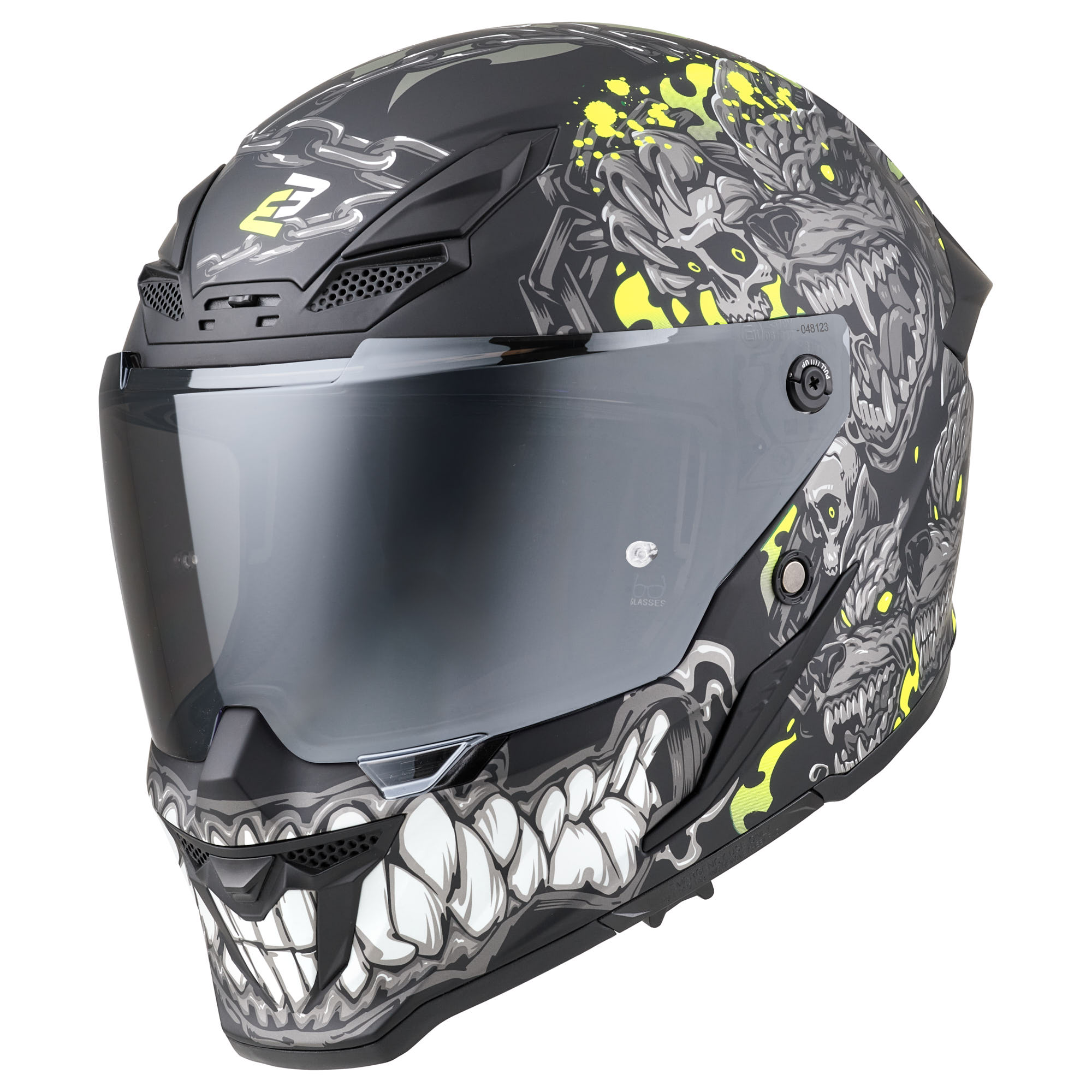 Bogotto Blade Gatekeeper Helmet black/grey/fluo-yellow L Figure 1