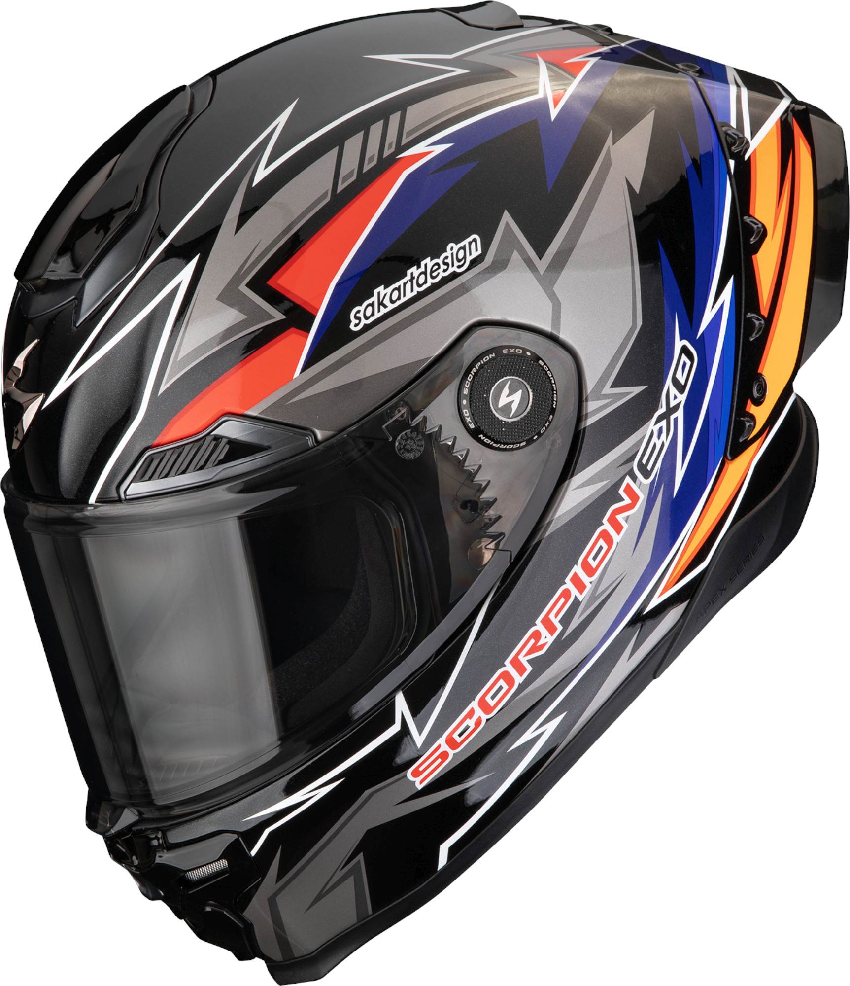 Scorpion EXO-Race Air Move On Helm zwart/rood/blauw S (55/56) Figuur 1
