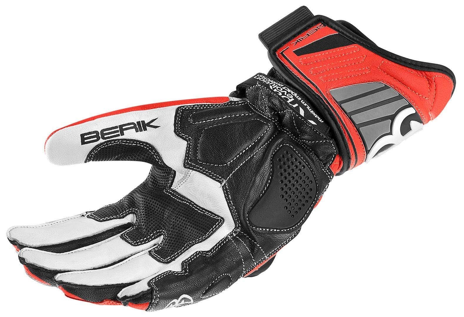 Berik Track Motorcykelhandsker sort/rød/hvid M Figur 3