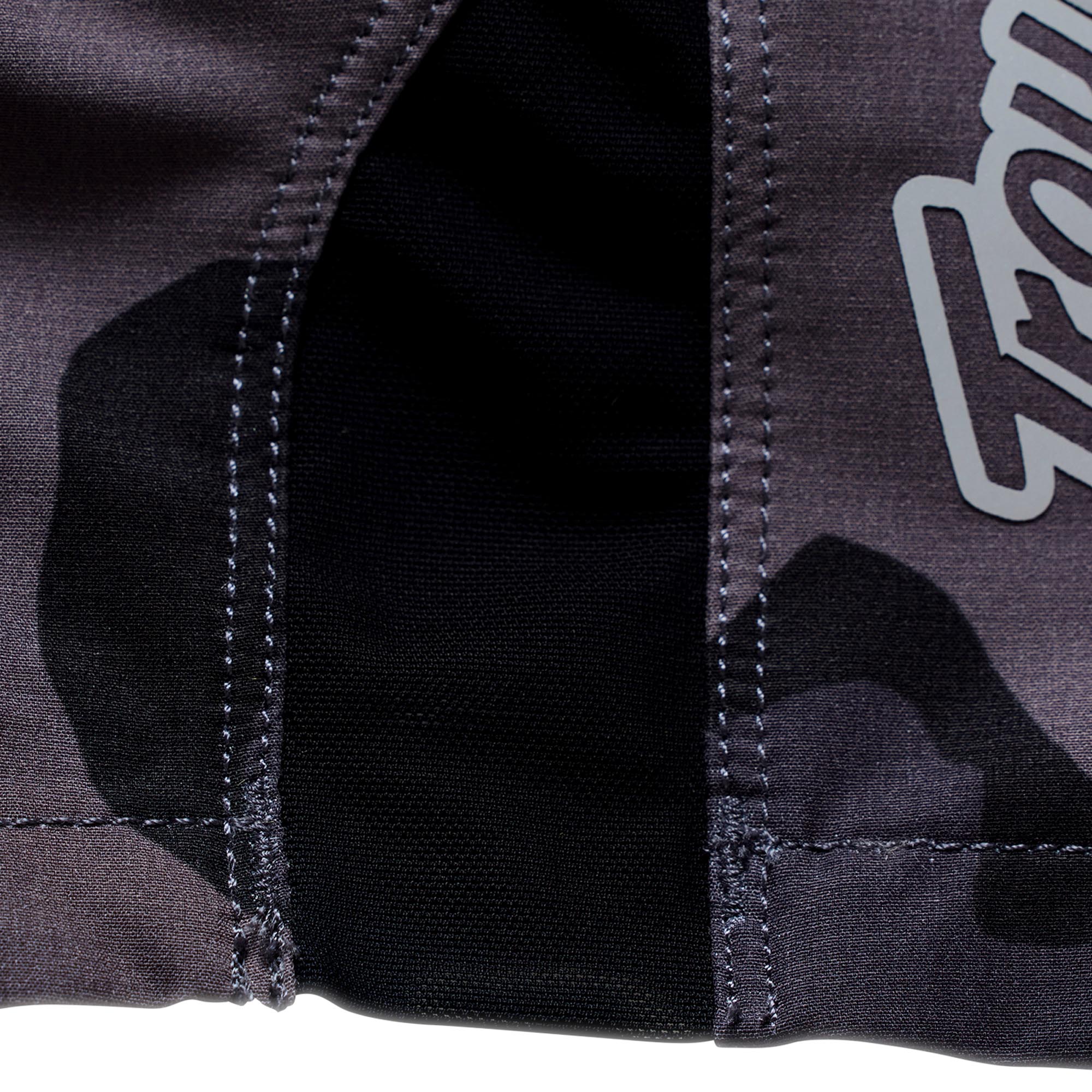Side view of Troy Lee Designs Skyline Pro Shell Flow Camo Bicycle Shorts