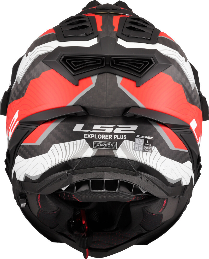 LS2 MX701 Explorer Carbon Trick Casco da motocross bianco/rosso M (57/58) Figura 4