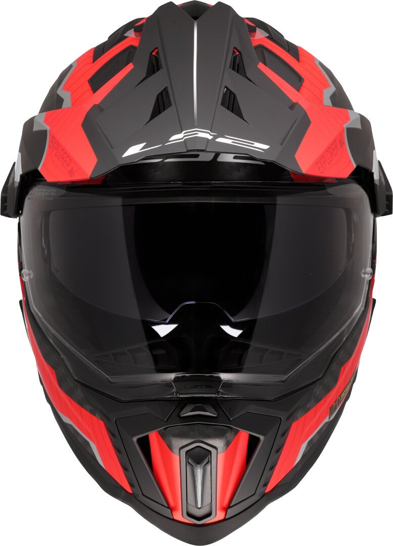 LS2 MX701 Explorer Carbon Trick Motorcross Helm wit/rood Verlies (59/60) Figuur 8