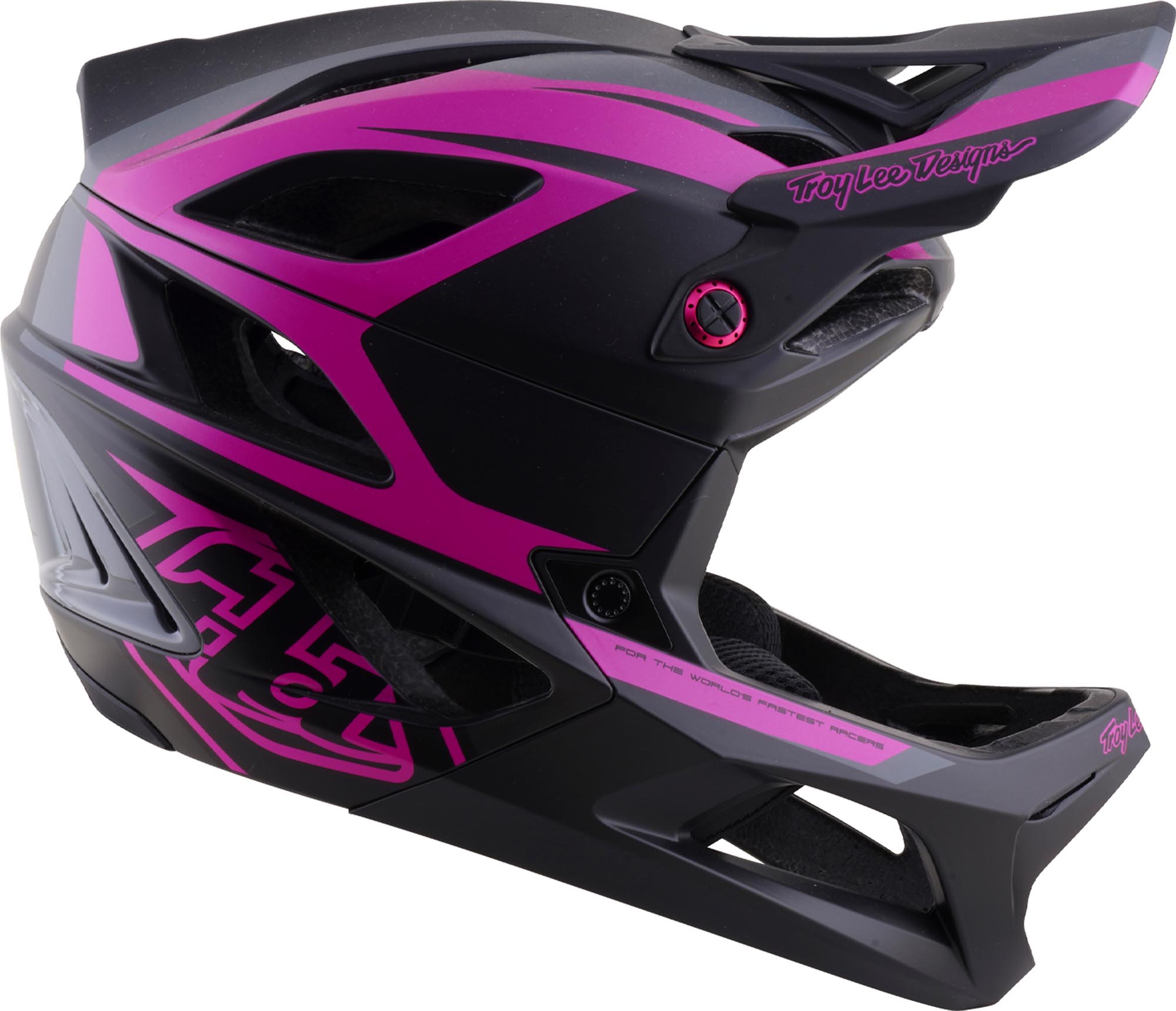 Troy Lee Designs Stage 2 MIPS High VZ Downhill Helmet Fuchsia M-L (57/59) Figure 3