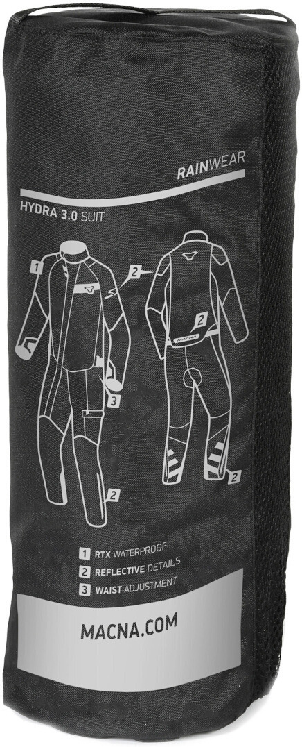 Macna Hydra 3.0 One Piece Motorcycle Rain Suit black L Figure 3
