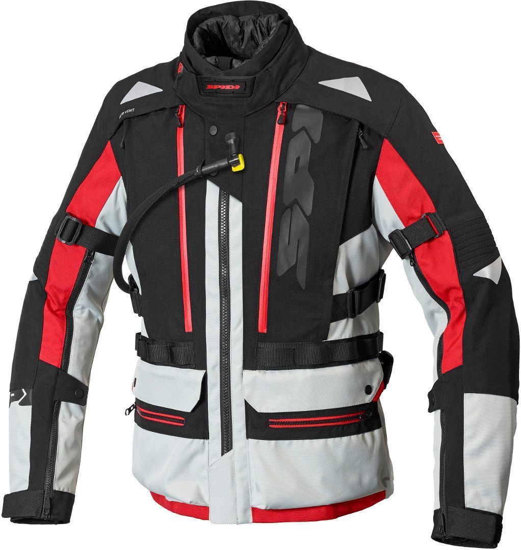 Spidi H2Out Allroad Motorcycle Textile Jacket black/grey/red 3XL Figure 13