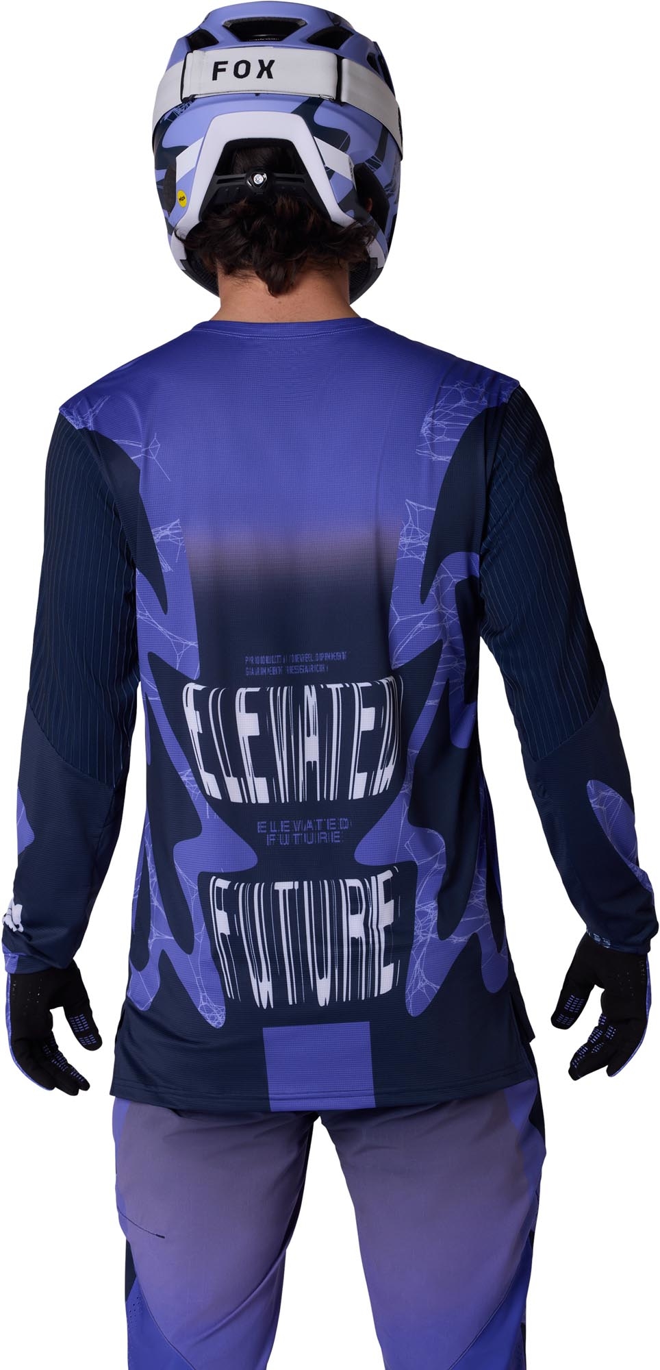FOX Flexair LS Diffuse SE Maillot de vélo bleu XL Figure 4