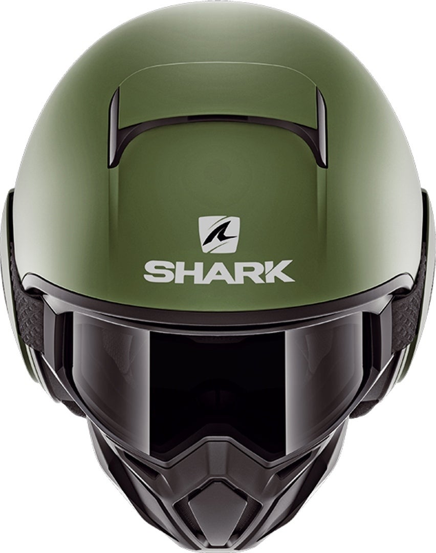 Shark Street-Drak Blank Mat Cască cu reacție verde S (55/56) Figura 3