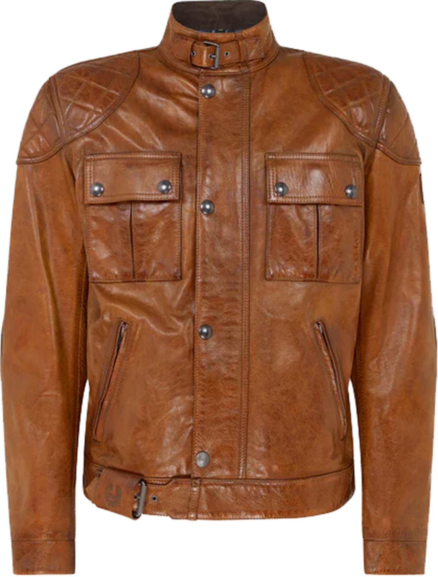Belstaff Brooklands Motorcycle Leather Jacket brown L Figure 1