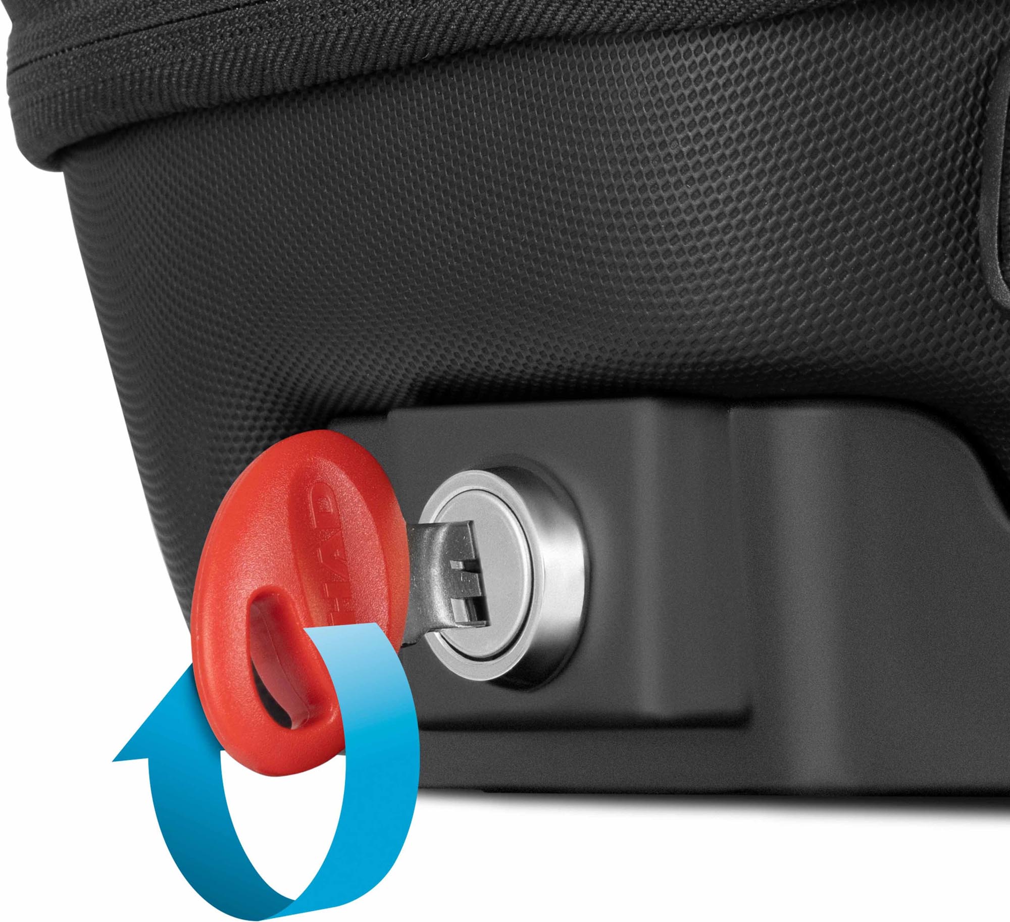 Side view of SHAD E03CL PRO Click System Tank Bag