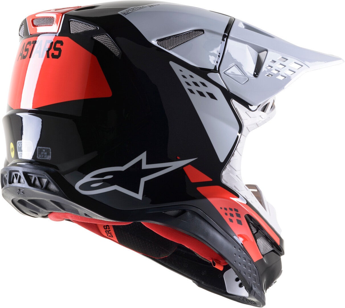 Alpinestars Supertech M8 Factory Casco Motocross nero/bianco/rosso M Figura 2