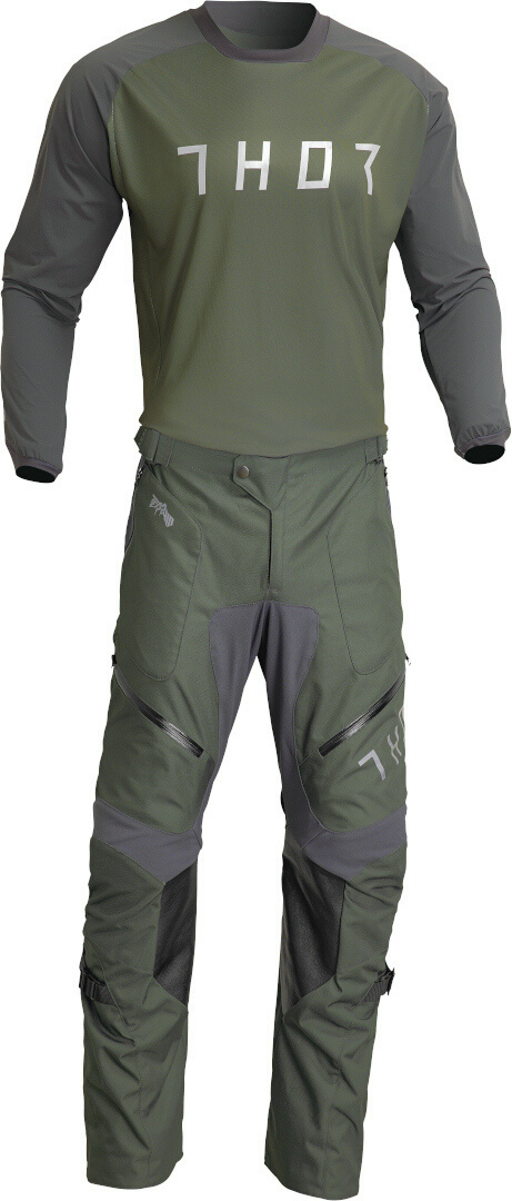 Thor Terrain Motocross trøje grøn/grå XL Figur 3