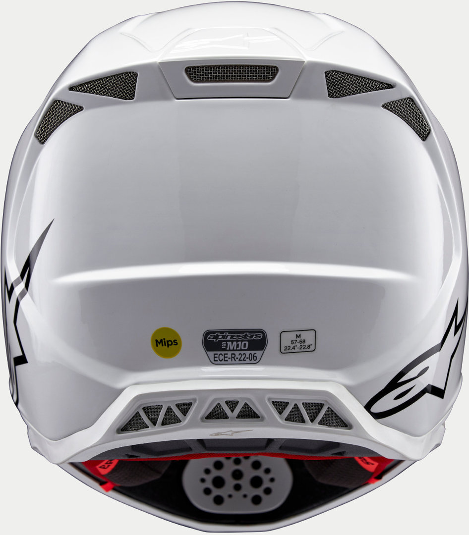Alpinestars Supertech S-M10 Solid 2024 Motorcross helm Wit Verlies (59/60) Figuur 4