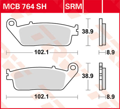 TRW Lucas Sinterbelag MCB764SH Figur 1
