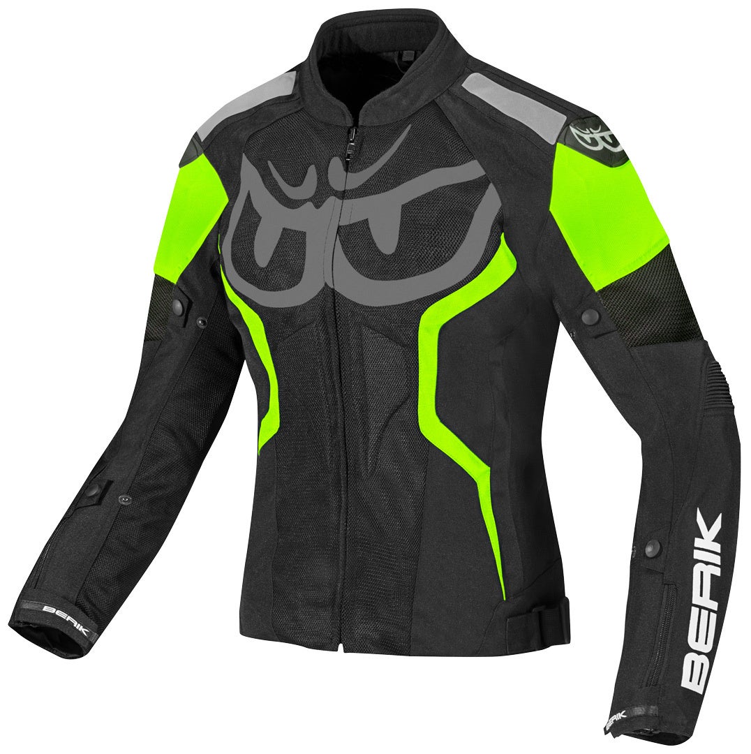 Berik Imola Air Ladies Motorcycle Textile Jacket black/white/green 44 Figure 1