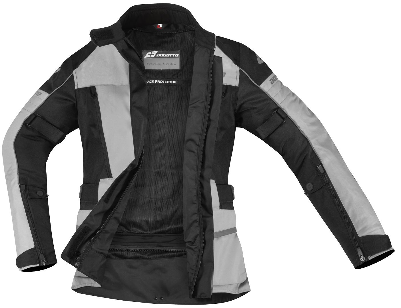 Bogotto Tampar Tour imperméable dames moto textile veste noir/gris M Figure 4