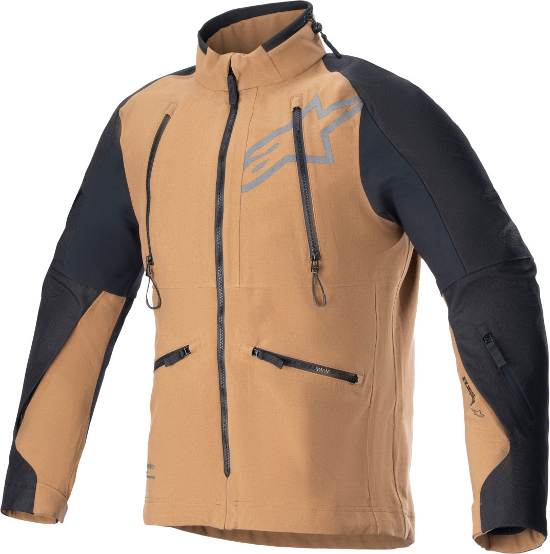 Alpinestars Hyde XT Stretch Drystar XF Jachetă textilă impermeabilă pentru motociclete negru/bej S Figura 1