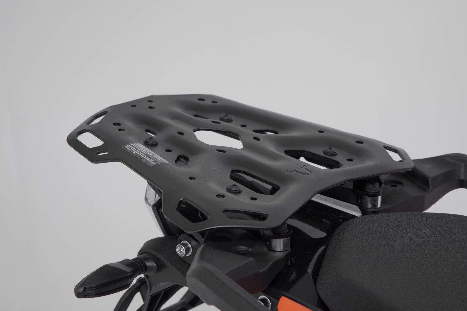 Side view of SW-Motech Adventure set TRAX ADV - Silver. KTM 790 Adv/R (19-), 890 Adv/R (20-).