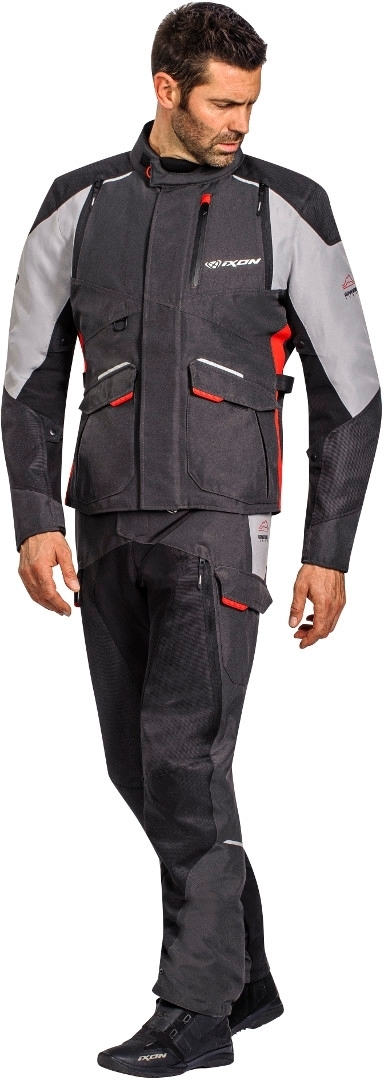 Ixon Balder Motorcycle Textile Pants black/grey/red M Figure 3
