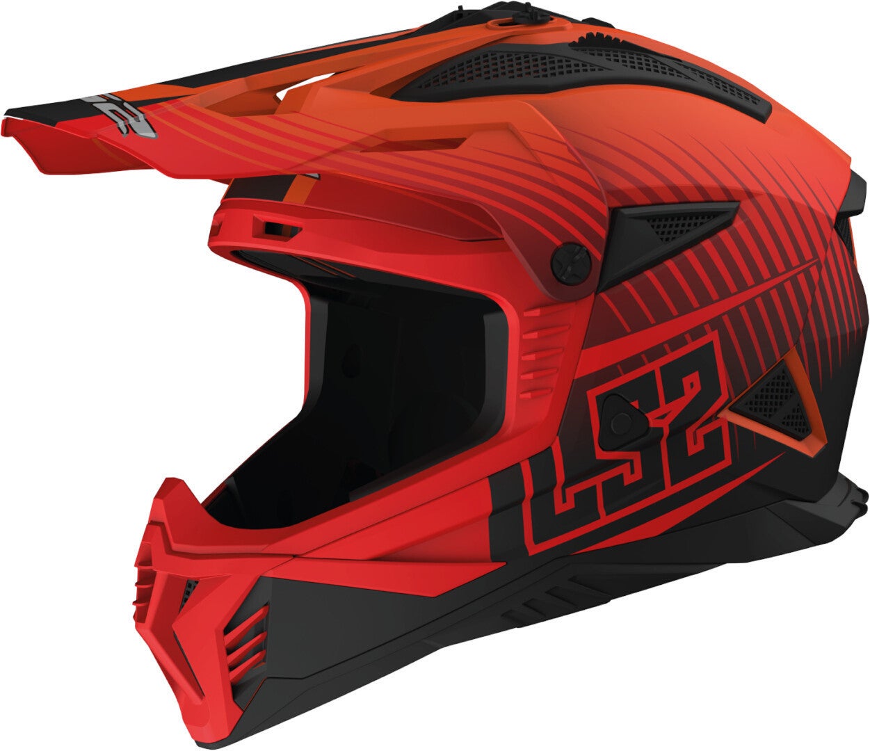 LS2 MX708 Fast II Duck Casco da motocross Rosso neon S (55/56) Figura 1