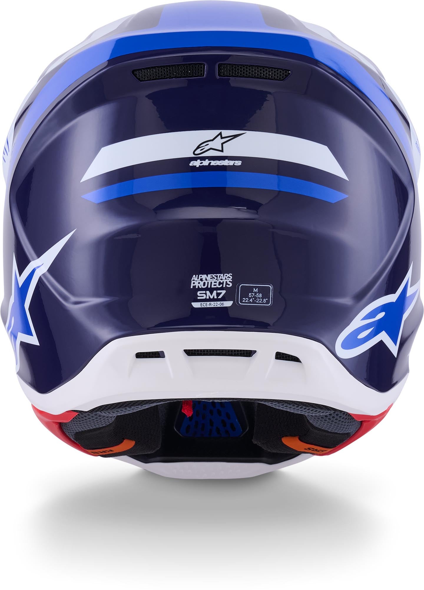 Alpinestars S-M7 Rise Casque de motocross bleu/blanc M (57/58) Figure 4