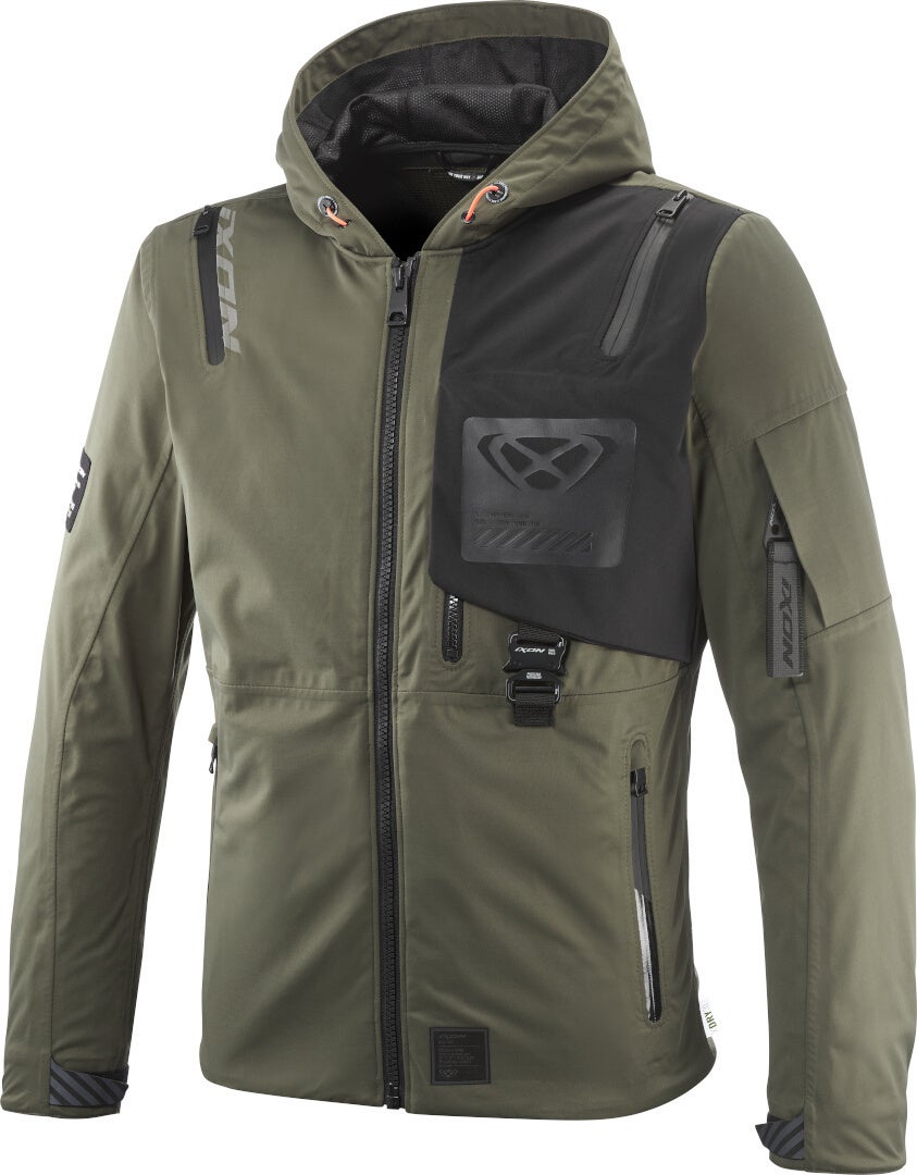 Ixon M-Quarter Waterproof Motorcycle Textile Jacket Khaki/Black 4XL Figure 1