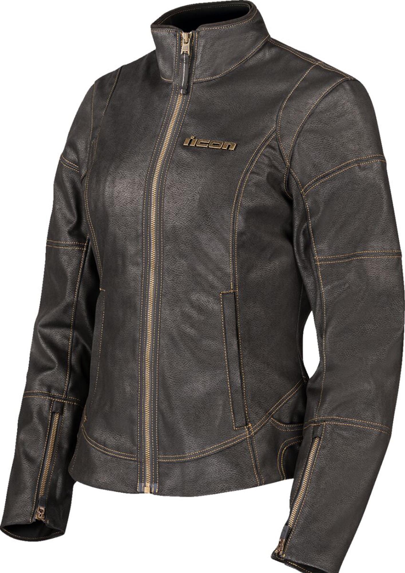 Icon Tuscadero 3 Dames motorfiets textieljas Zwart M Figuur 1