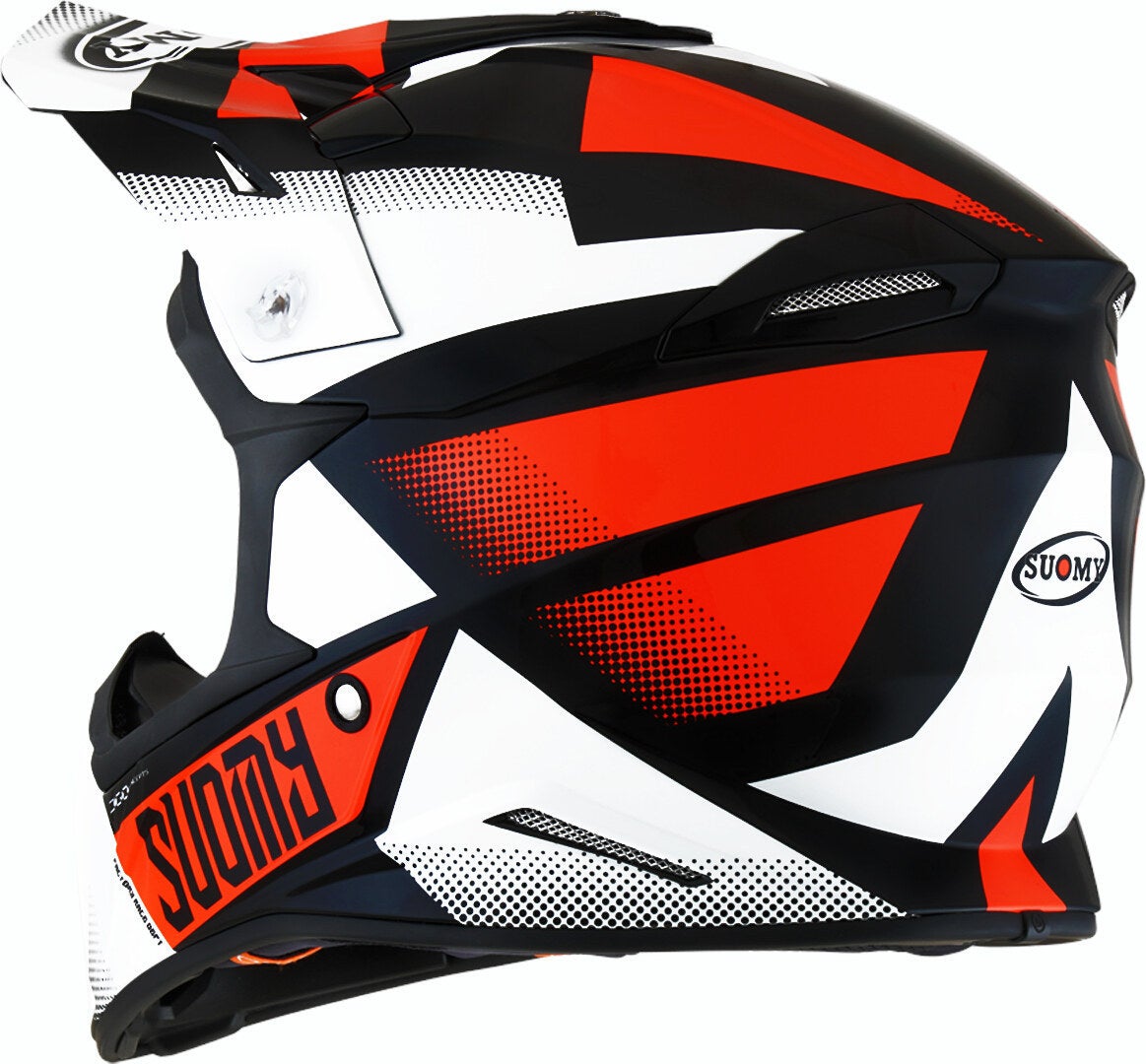 Suomy X-Wing Grip Capacete de motocross preto/branco/laranja XS Figura 2