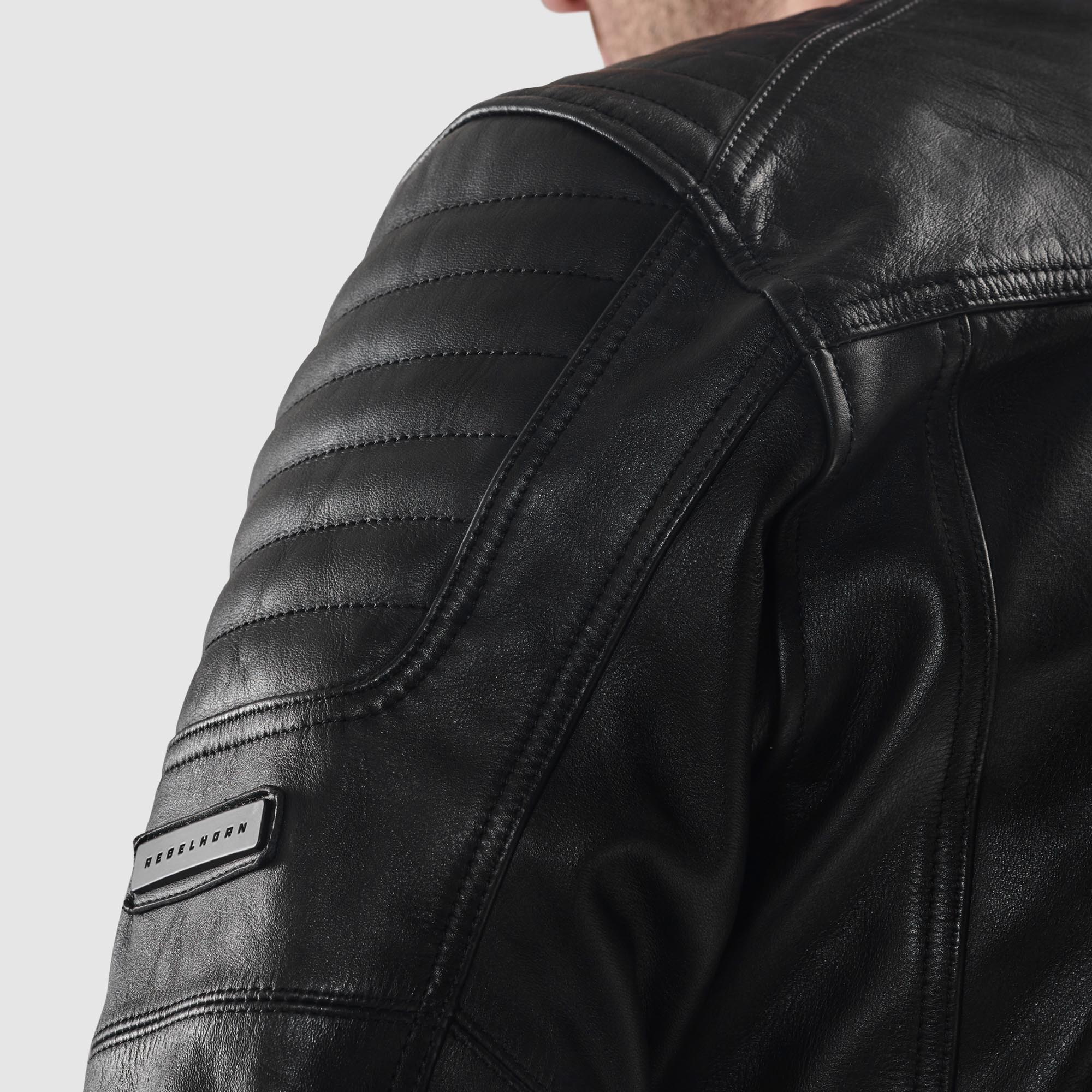 Rebelhorn Hunter 2 Motorrad Lederjacke schwarz S Abbildung 12