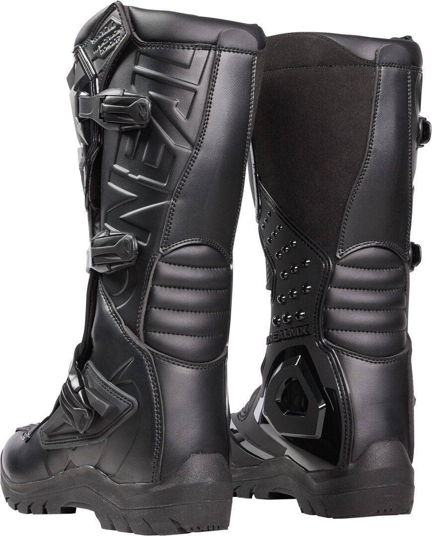 Side view of Oneal RSX Adventure Black Motocross Boots