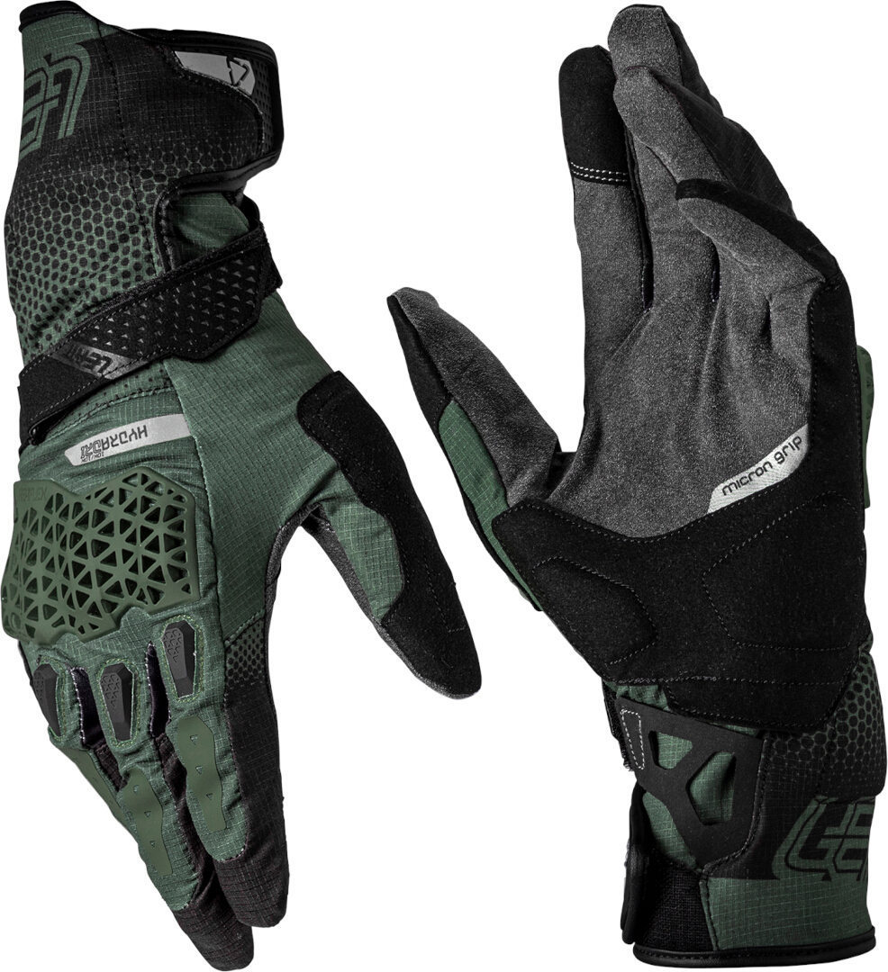 Leatt ADV Hydradri 5.5 vattentäta motorcykel handskar Svart/olivfärgad 3XL Figur 1