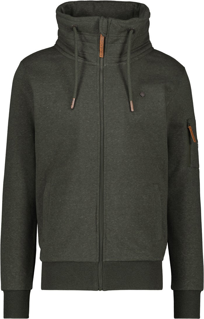 Alife And Kickin EliasAK A Zip Sweatshirt Moletom com zíper marrom/cinza S Figura 1