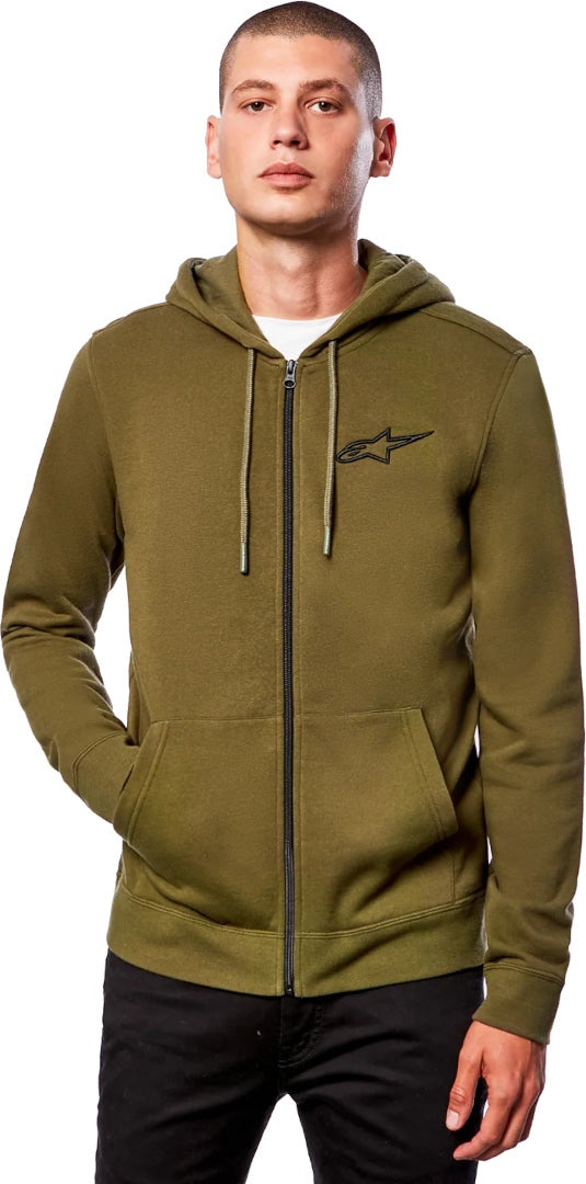 Alpinestars Ageless Chest Zip Hoodie Military Green M Figure 4