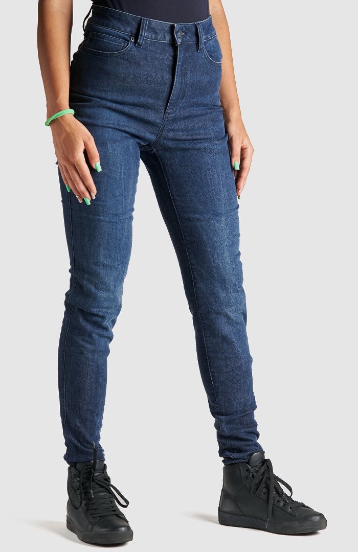 Pando Moto Kusari Cor Dame Motorcykel Jeans mørkeblå 31 L32 Figur 5
