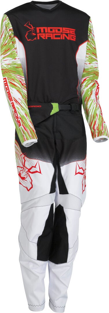 Moose Racing Agroid 2022 Motocross trøje til unge sort/grøn S Figur 2