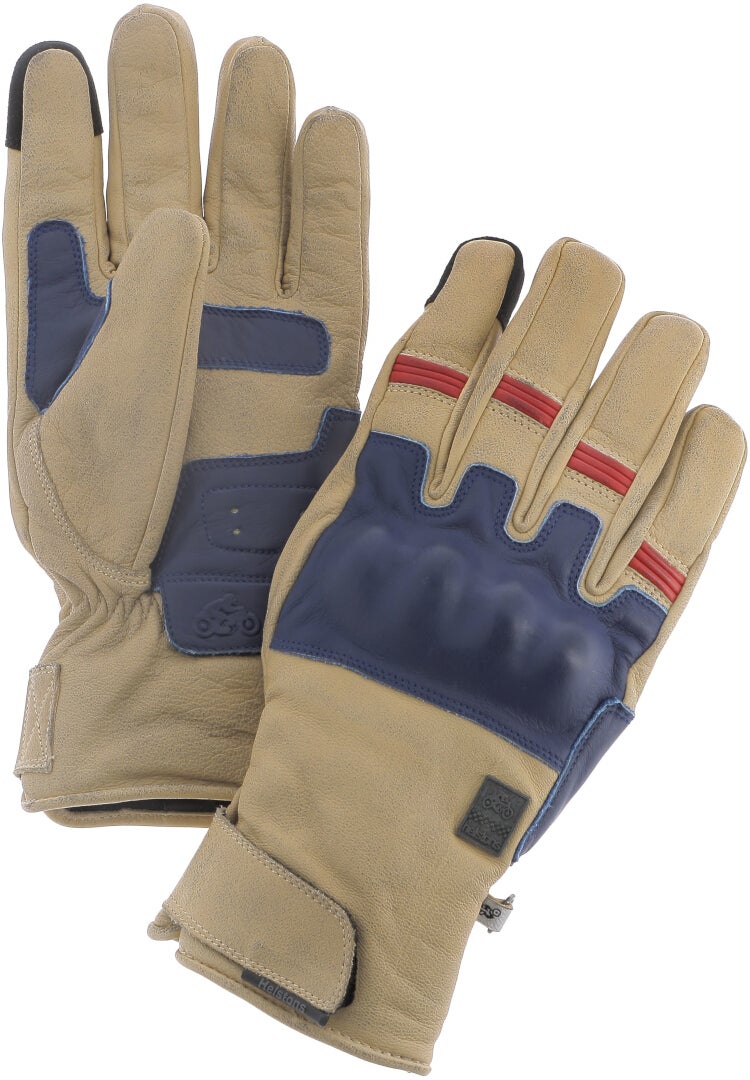 Helstons Wislay Vinter motorcykelhandsker Beige/blå 10 Figur 1