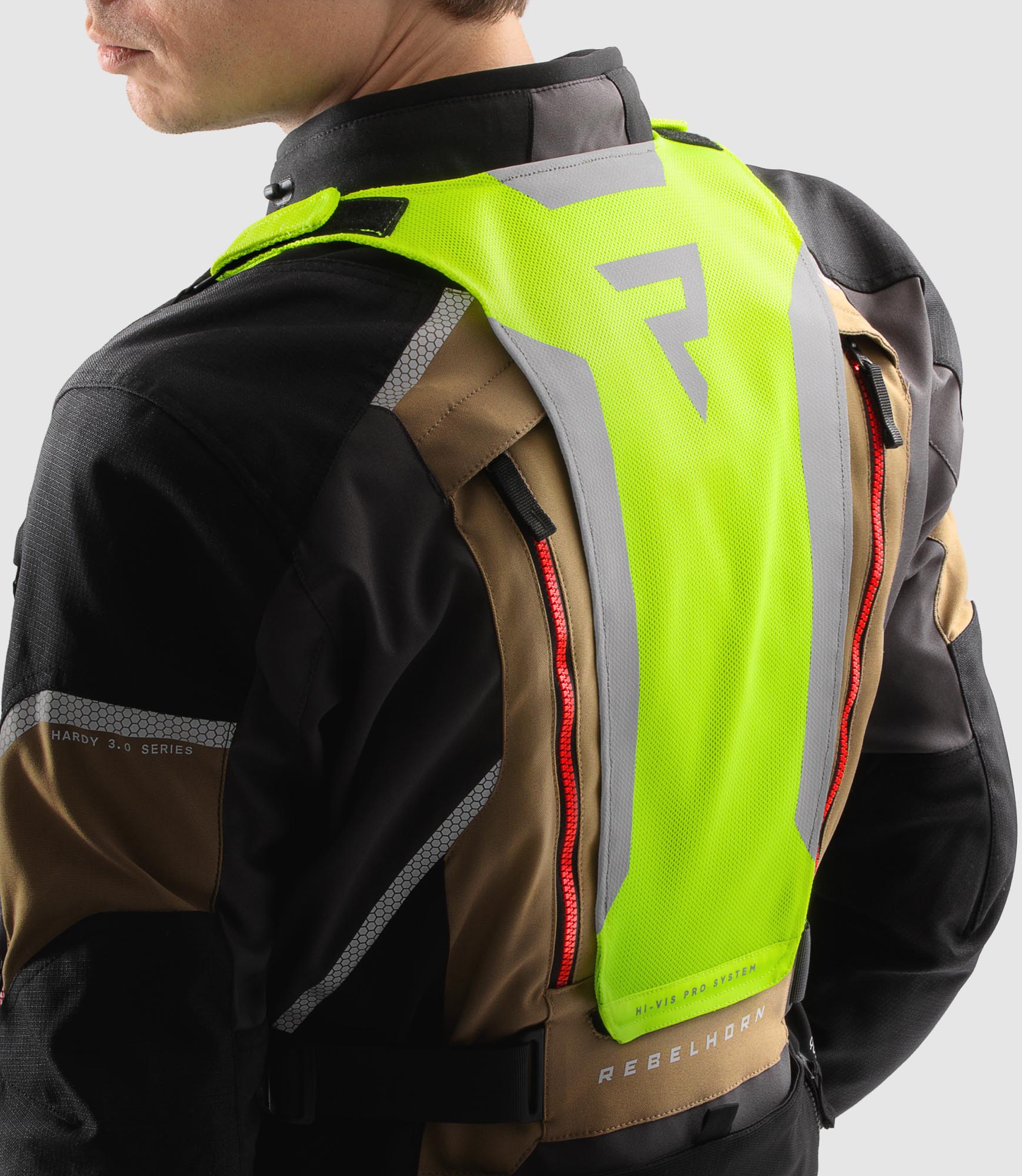 Rebelhorn Hardy 3.0 waterproof Motorcycle Textile Jacket sand/grey M Figure 14